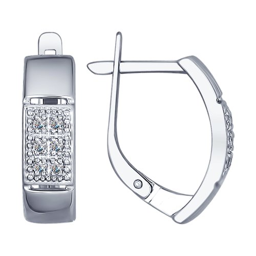 

Серьги женские из серебра SOKOLOV 94022460, фианит, 94022460