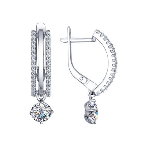 

Серьги женские из серебра SOKOLOV 94022403, фианит, 94022403