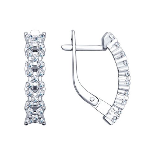 

Серьги из серебра SOKOLOV 94022398, фианит, 94022398