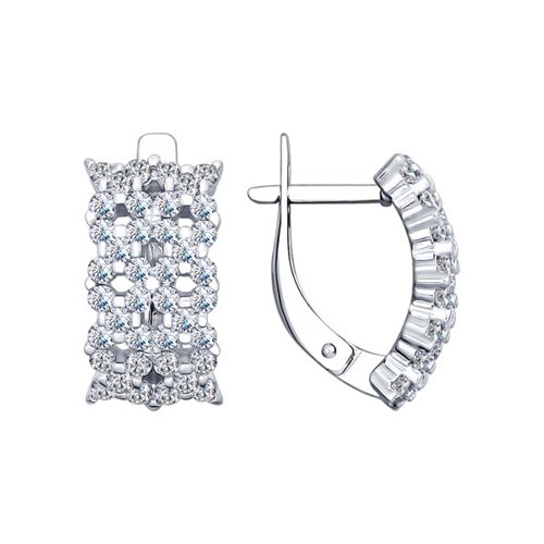 

Серьги женские из серебра SOKOLOV 94022397, фианит, 94022397
