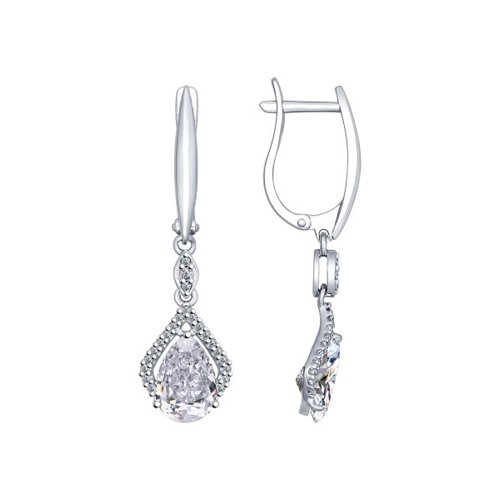 

Серьги женские из серебра SOKOLOV 94022388, фианит, 94022388