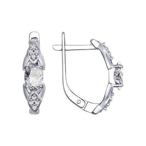 

Серьги женские из серебра SOKOLOV 94022365, фианит, 94022365