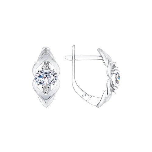 

Серьги из серебра SOKOLOV 94022357, фианит, 94022357