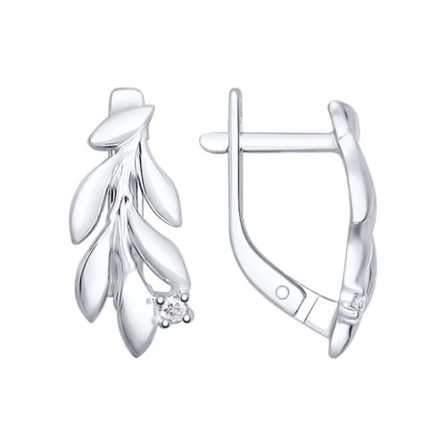 

Серьги из серебра SOKOLOV 94022319, фианит, 94022319