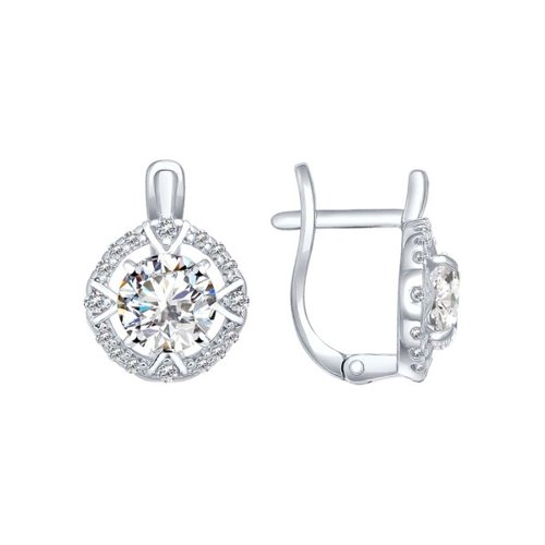 

Серьги из серебра SOKOLOV 94022001, фианит, 94022001