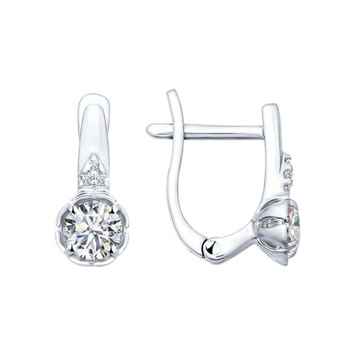 

Серьги женские из серебра SOKOLOV 94021840, фианит, 94021840