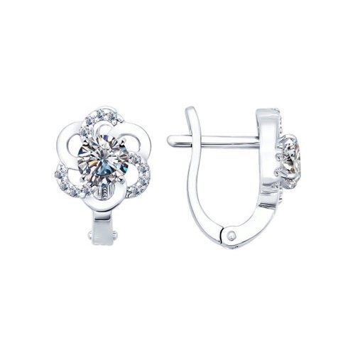 

Серьги женские из серебра SOKOLOV 94021781, фианит, 94021781