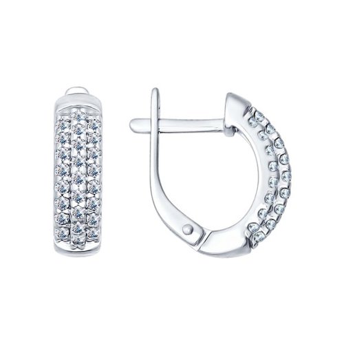 

Серьги из серебра SOKOLOV 94021765, фианит, 94021765