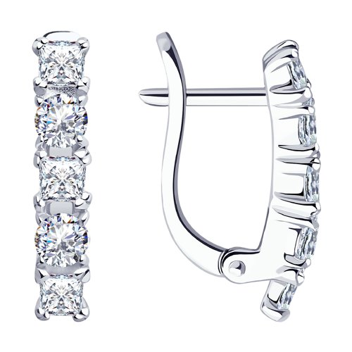 

Серьги из серебра SOKOLOV 94021707, фианит, 94021707