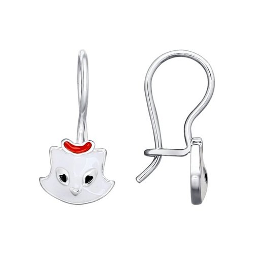

Серьги из серебра SOKOLOV 94021632, эмаль, 94021632