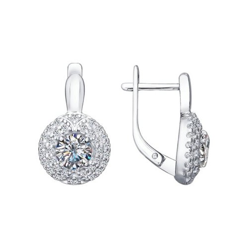 

Серьги из серебра SOKOLOV 94021434, фианит, 94021434
