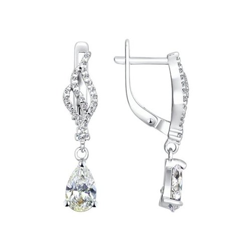

Серьги женские из серебра SOKOLOV 94020957, фианит, 94020957