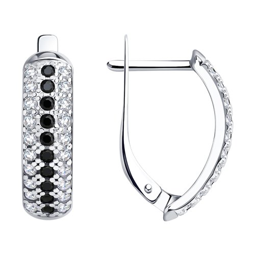 

Серьги женские из серебра SOKOLOV 94020059, фианит, 94020059