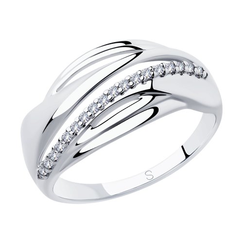 фото Кольцо женское sokolov из серебра с фианитами 94012888 р.18