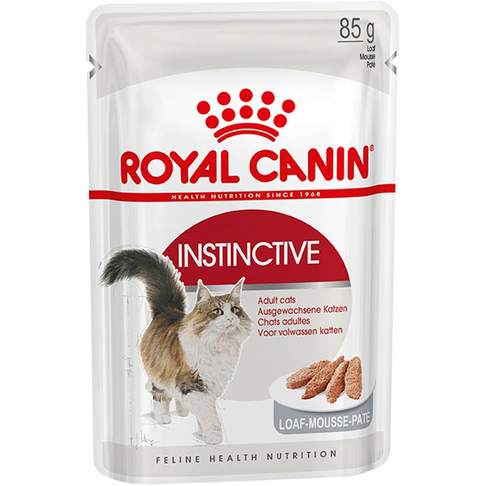 фото Влажный корм для кошек royal canin instinctive, паштет, мясо, 85г