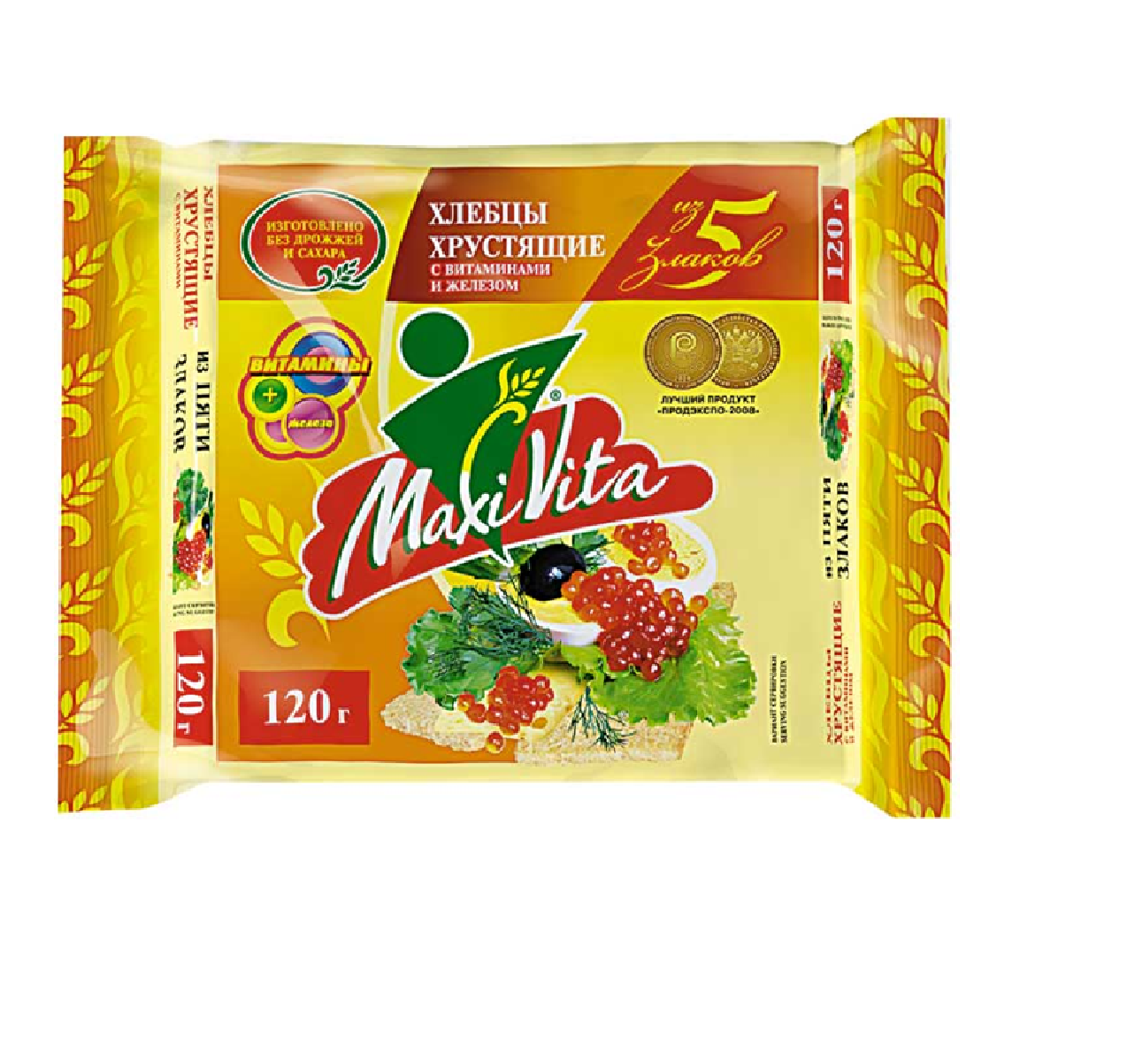 

Хлебцы хрустящие Maxi Vita 5 злаков 120 г, Maxi Vita