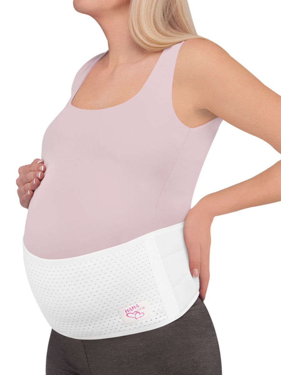 Бандаж для беременных дородовой высота 15 см Интерлин MamaLine MS B-1218 р.L-XL белый