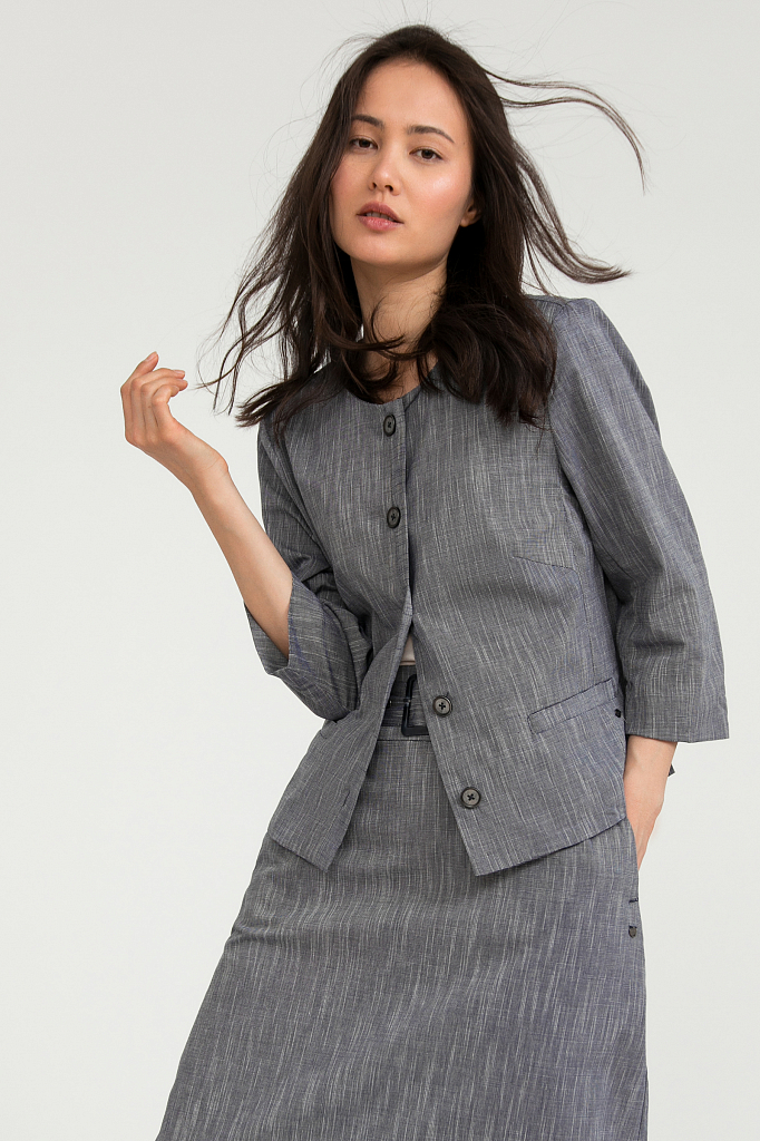 

Пиджак женский Finn Flare S20-110128 синий XL, S20-110128