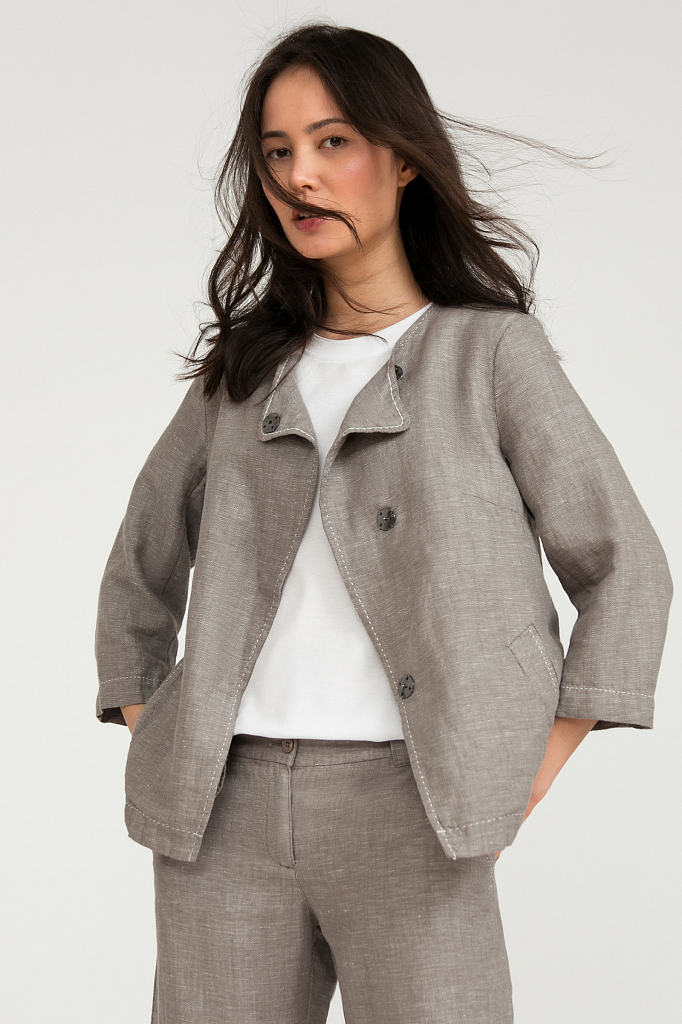 

Пиджак женский Finn Flare S20-11032 серый 3XL, S20-11032