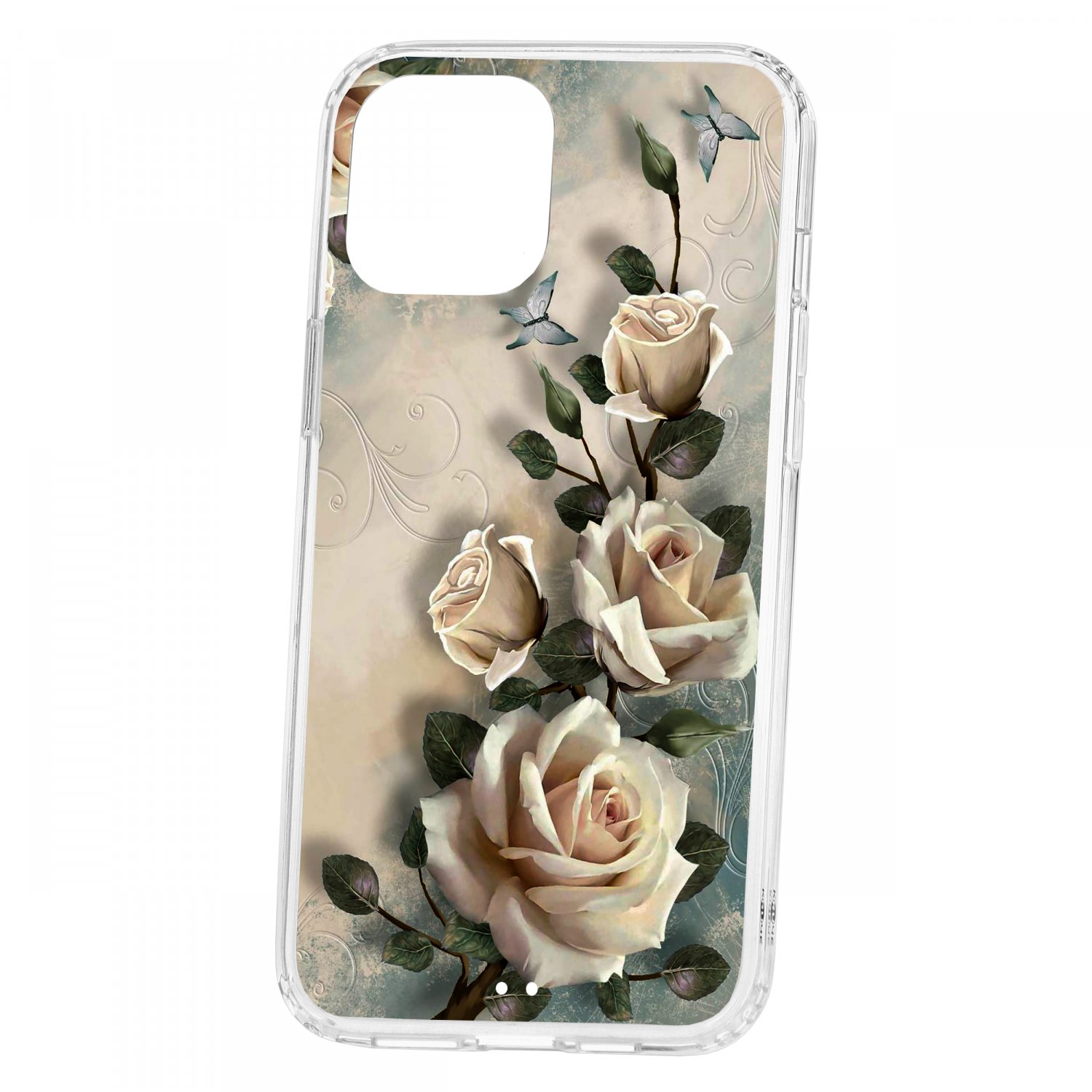 фото Чехол накладка для телефона ip 12 pro max kruche print белые розы кruче