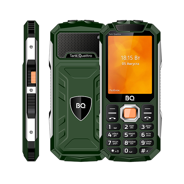фото Мобильный телефон bq 2819 tank quattro green
