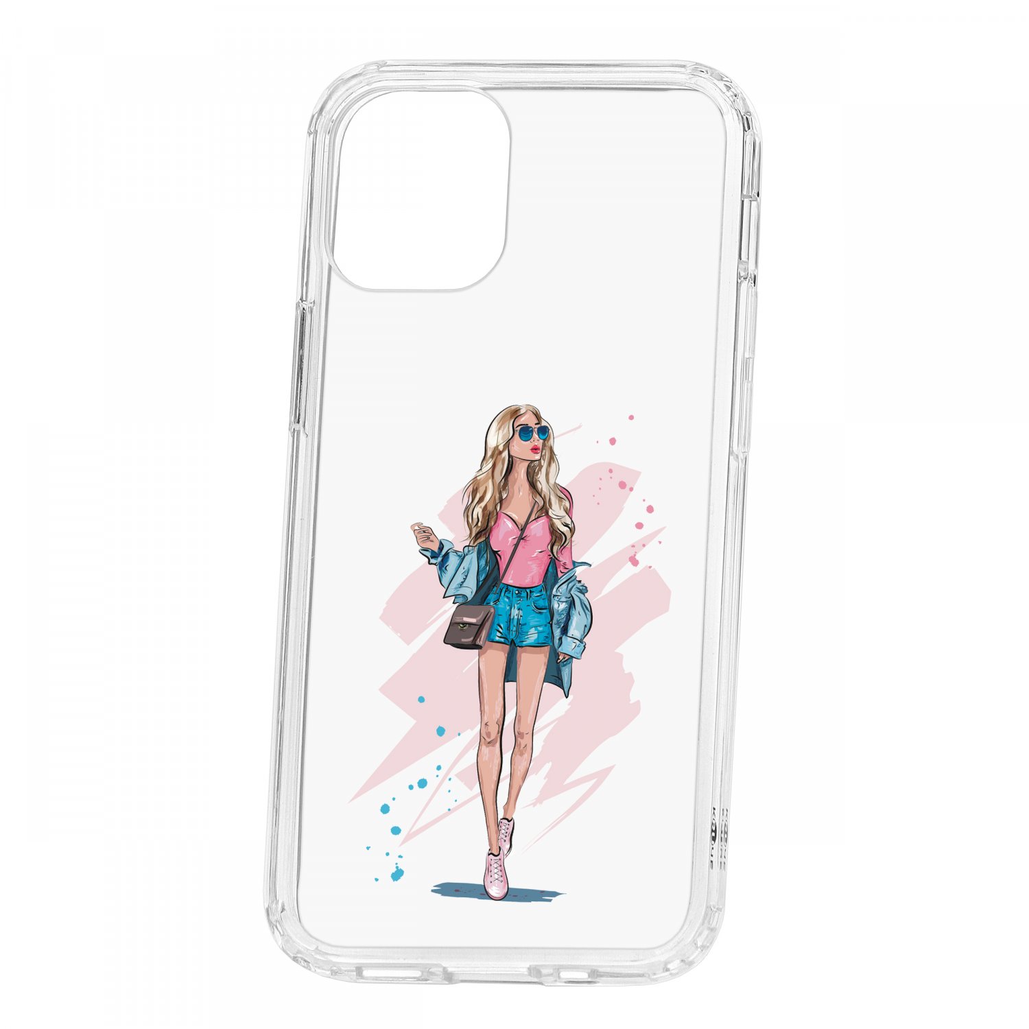 фото Чехол накладка для телефона ip 12 mini kruche print fashion girl кruче