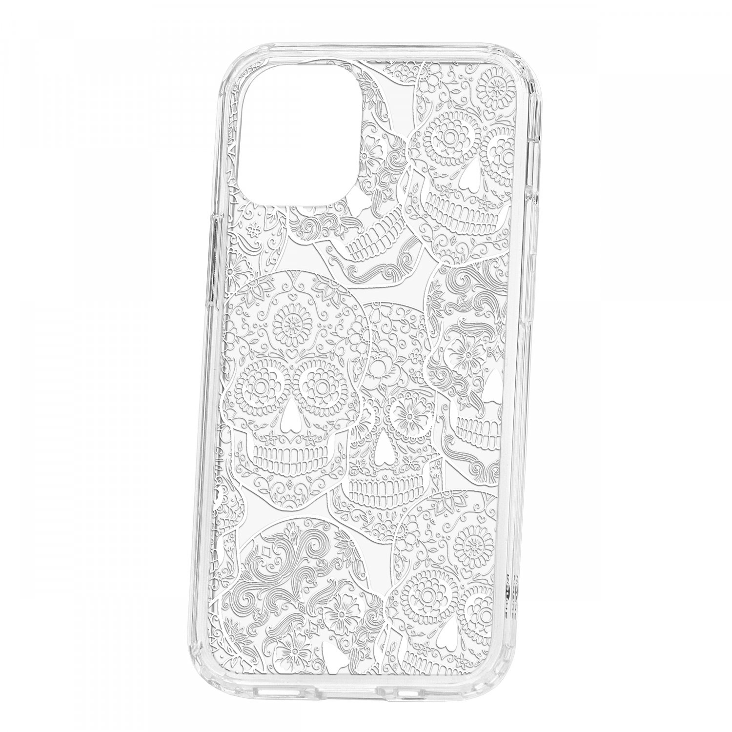 фото Чехол накладка для телефона ip 12 mini kruche print skull white кruче