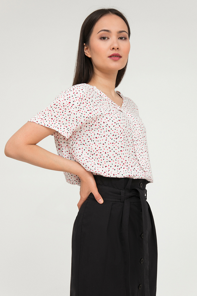 

Блуза женская Finn Flare S20-14066 белая M, S20-14066