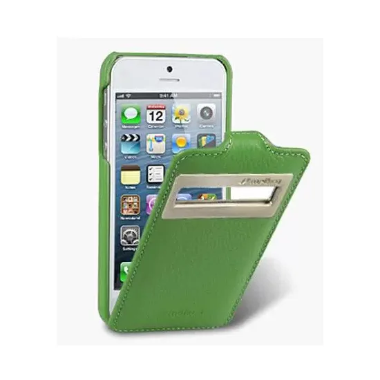 

Кожаный чехол с окошком Melkco Jacka ID Type для Apple iPhone 5/5S/SE зеленый