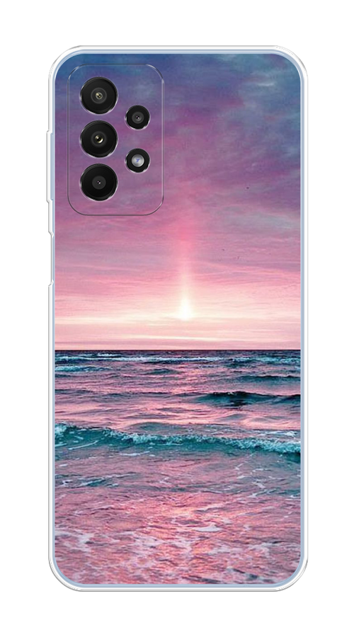 

Чехол на Samsung Galaxy A23 "Восход 3", Розовый;голубой, 2105050-2
