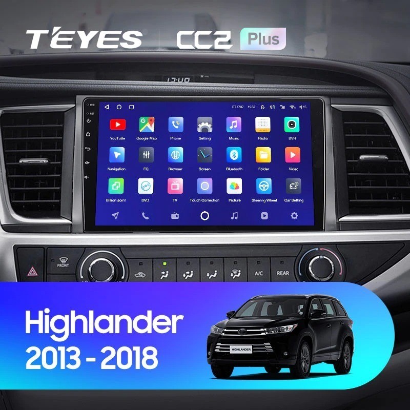 Штатная магнитола Teyes CC2 Plus 464 Toyota Highlander 3 XU50 2013-2018 3450000₽