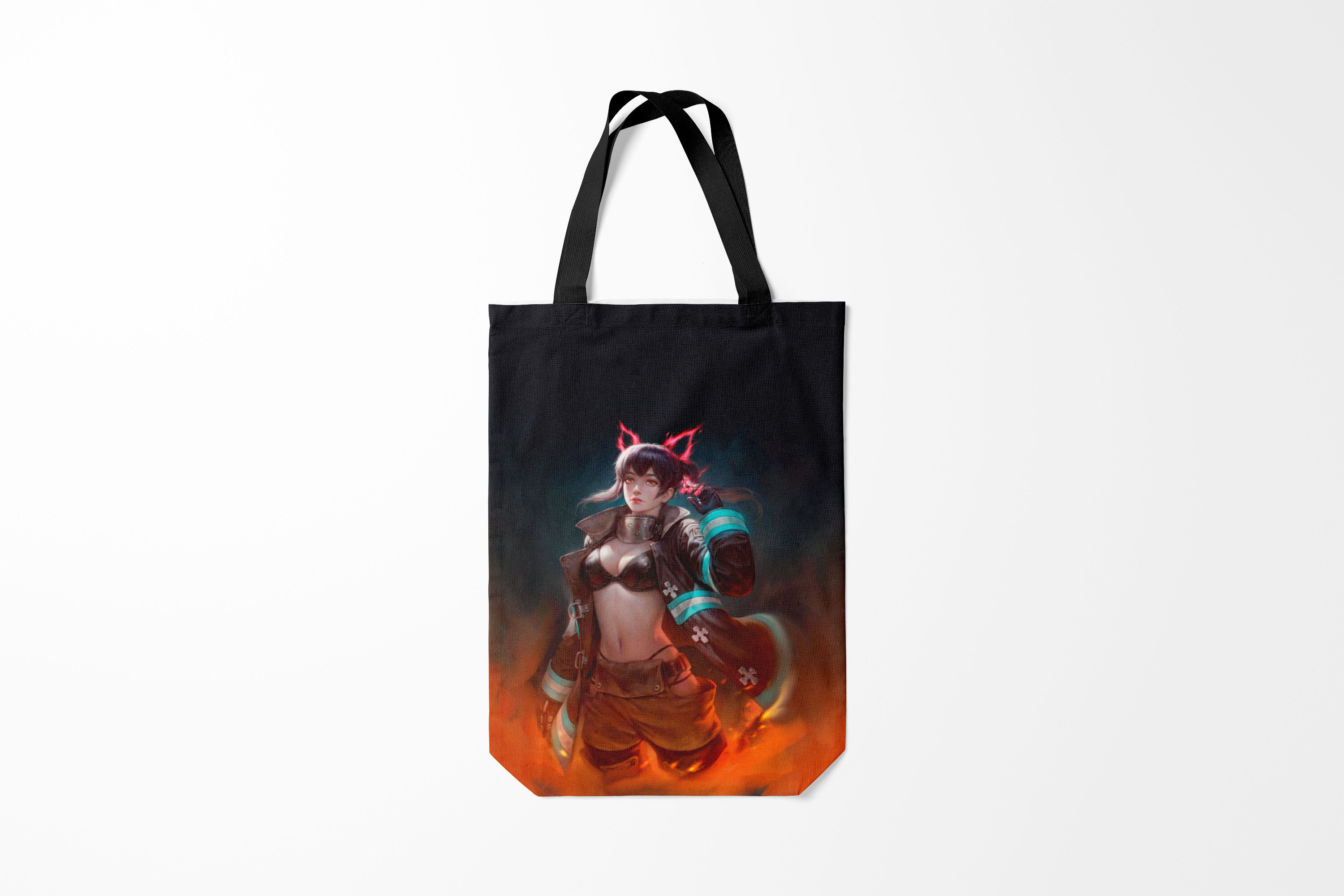 

Сумка шoппер унисекс Burnettie Однокрылый демон Амира, разноцветный, Однокрылый демон Амира