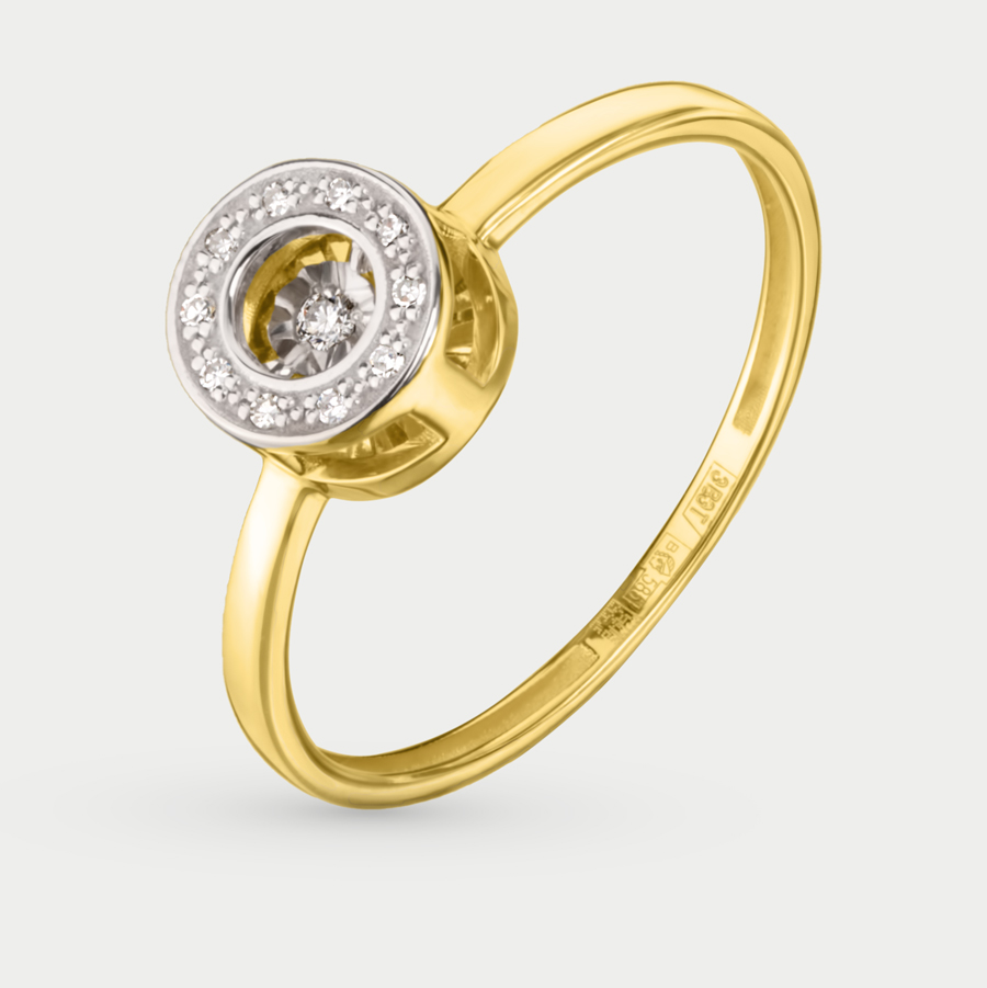 

Кольцо из желтого золота р.  ЭТАЛОН 01-13-5905-31-00, бриллиант, 01-13-5905-31-00