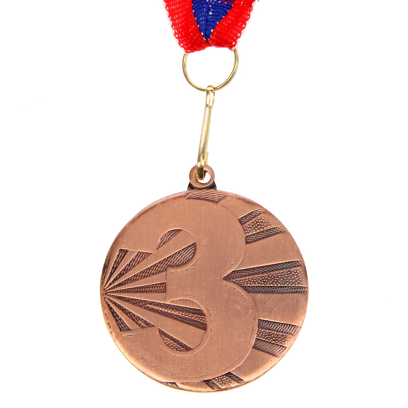 Медаль призовая Командор 3 место бронзовая с лентой