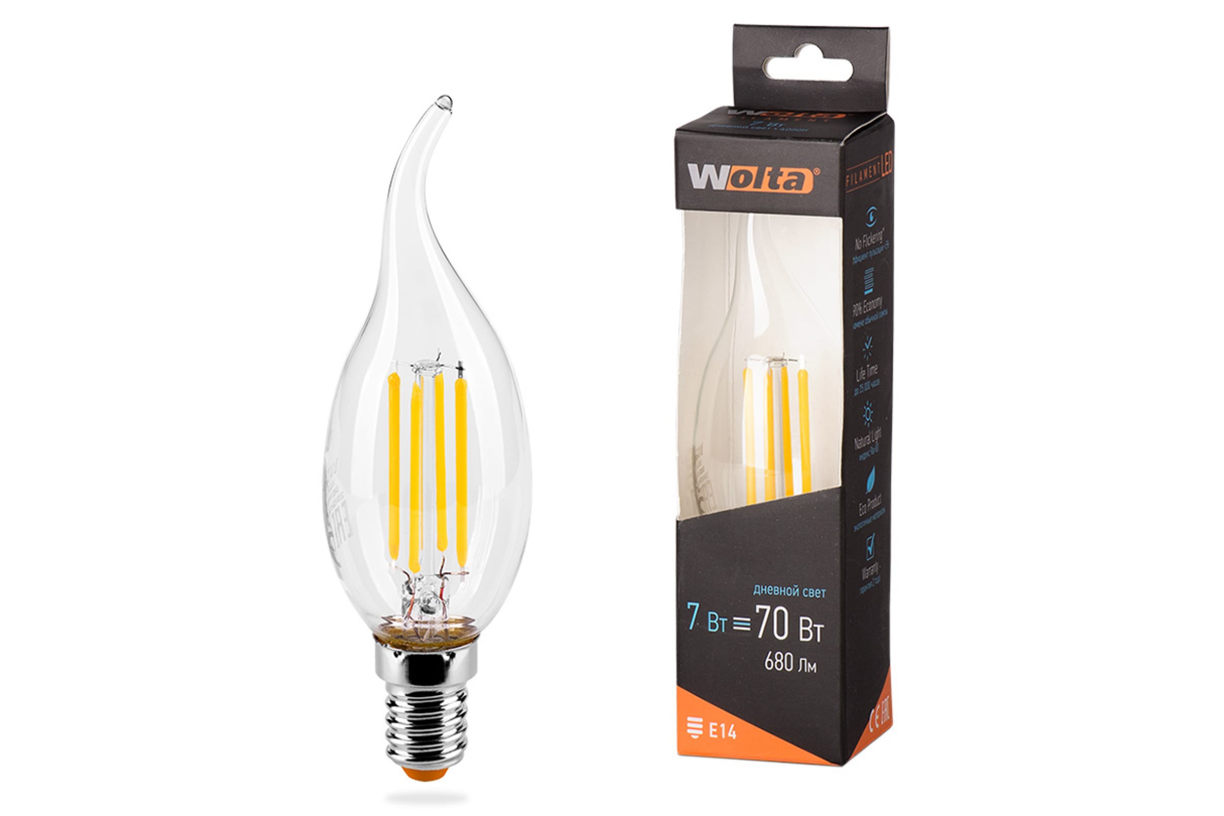 Wolta Лампа LED FILAMENT, 4000К, 25SCDFT7E14