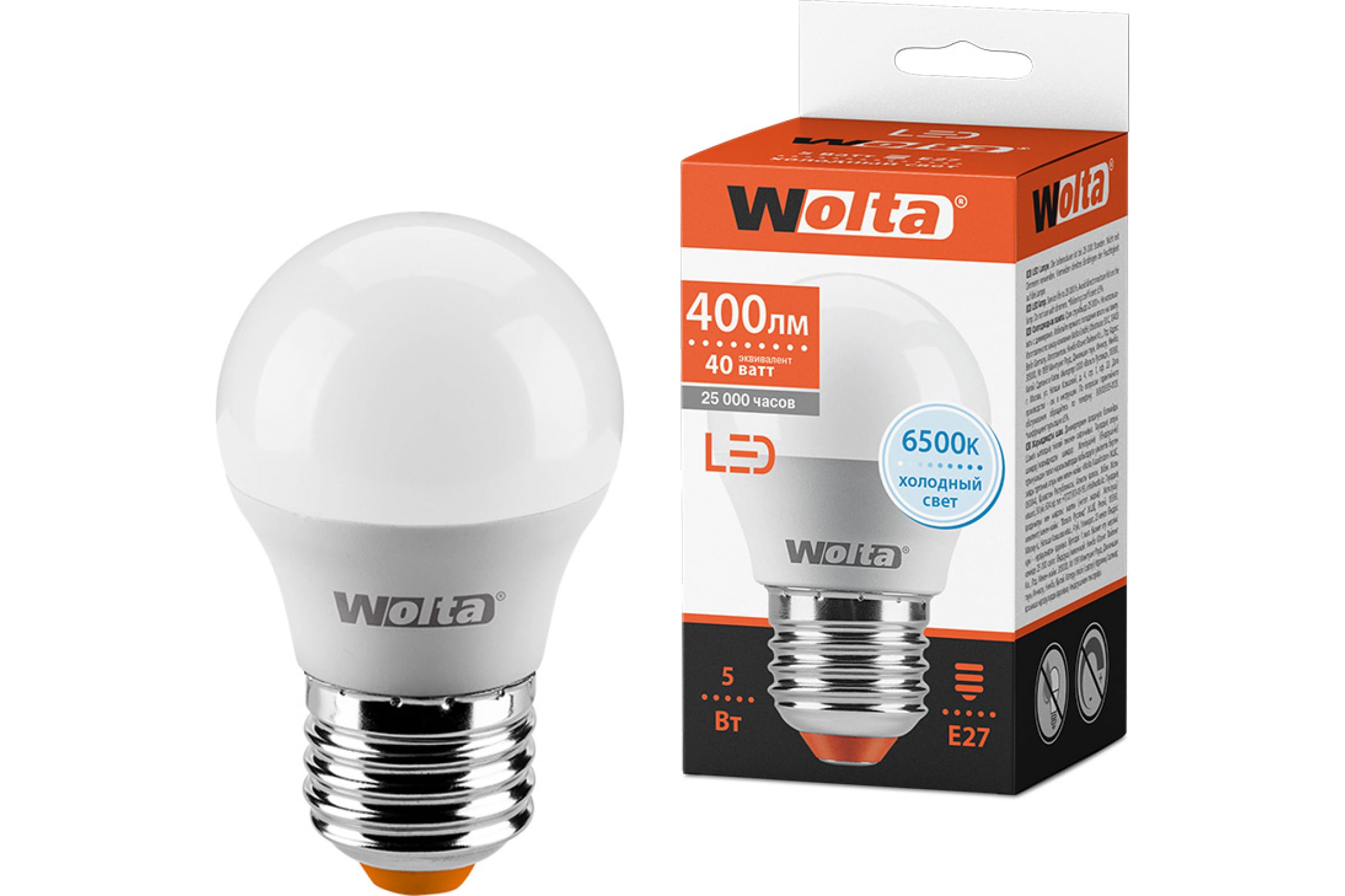 

WOLTA Лампа LED 25W45GL5E27