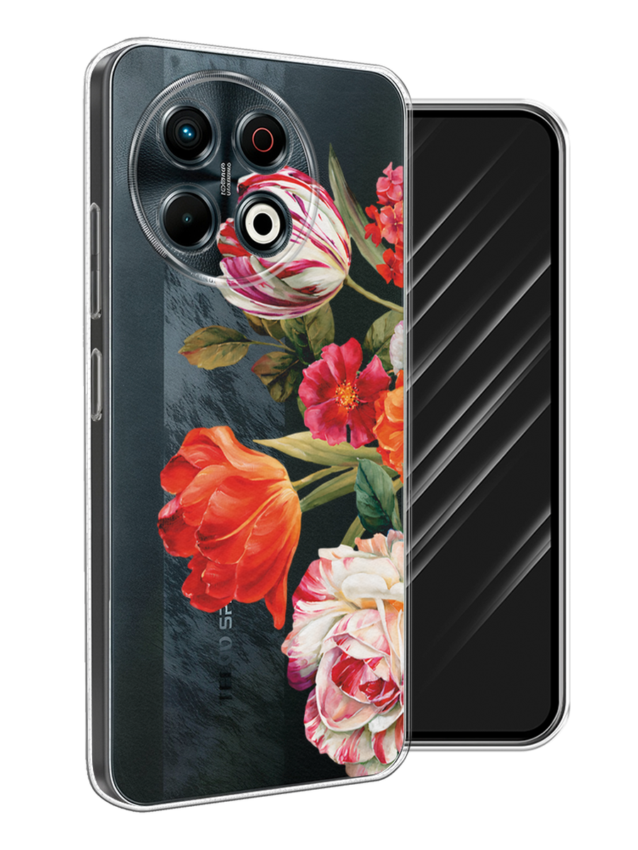 

Чехол Awog на Tecno Spark 30 Pro "Весенний букет", Красный;розовый;зеленый, 309850-1