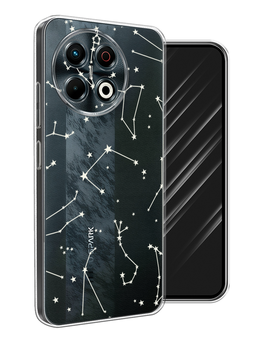 

Чехол Awog на Tecno Spark 30 Pro "Созвездия", Прозрачный;серый;бежевый, 309850-1