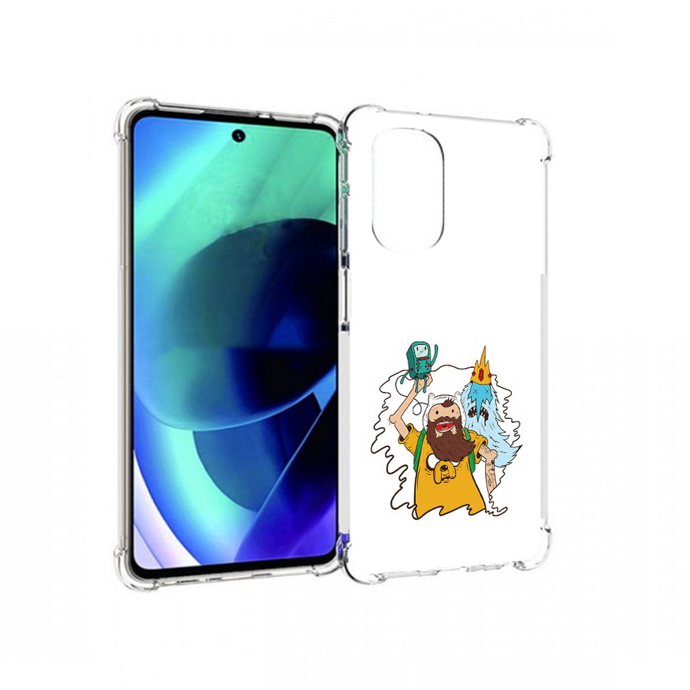 

Чехол MyPads Tocco для Motorola Moto G51 время приключений старый Финн (PT227078.365.279), Прозрачный, Tocco