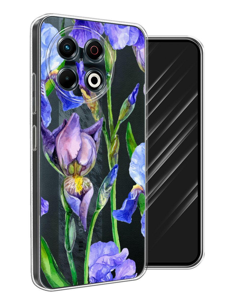 

Чехол Awog на Tecno Spark 30 Pro "Синие ирисы", Фиолетовый;голубой;зеленый, 309850-1