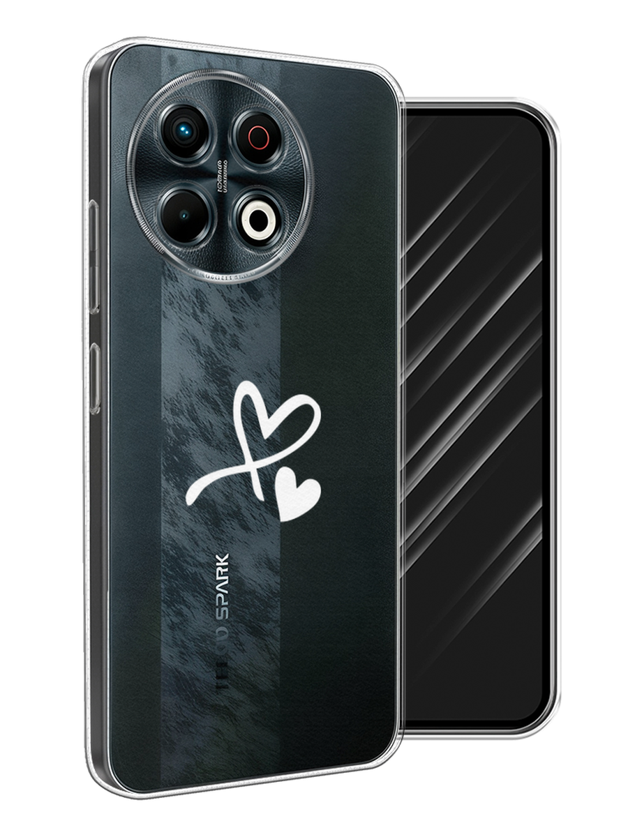 

Чехол Awog на Tecno Spark 30 Pro "Сердечко минимализм", Белый, 309850-1