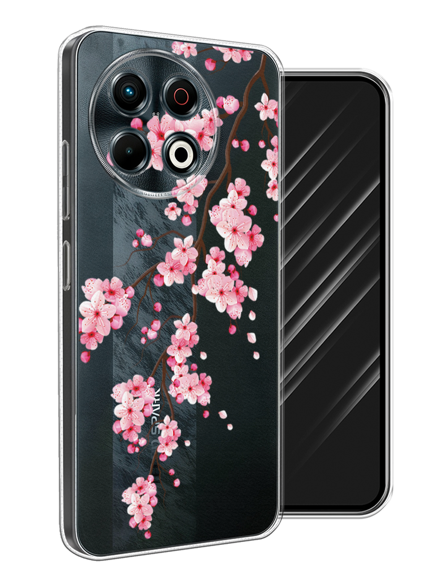 

Чехол Awog на Tecno Spark 30 Pro "Розовая сакура", Розовый;белый;коричневый, 309850-1