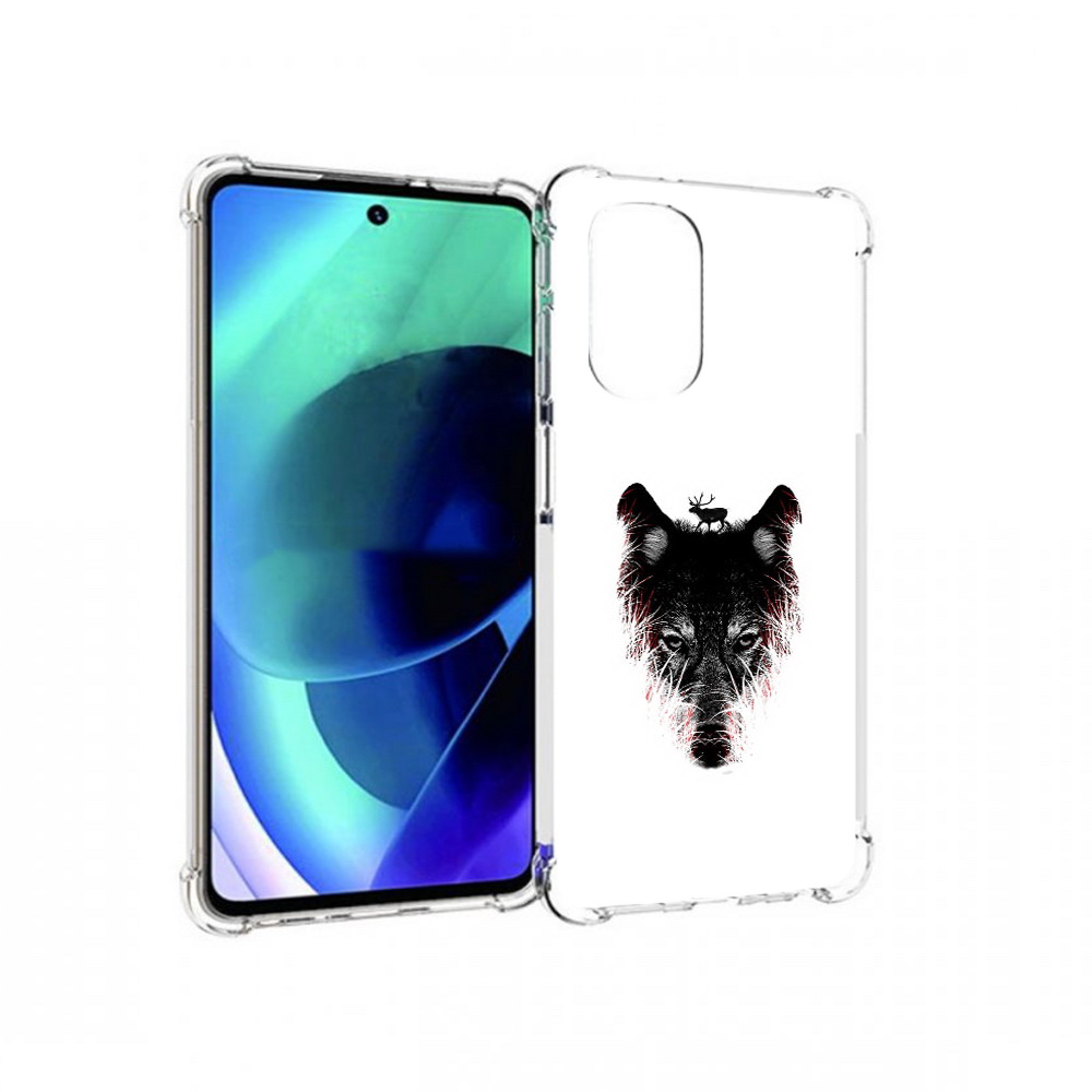 

Чехол MyPads Tocco для Motorola Moto G51 волк в траве (PT227078.365.267), Прозрачный, Tocco