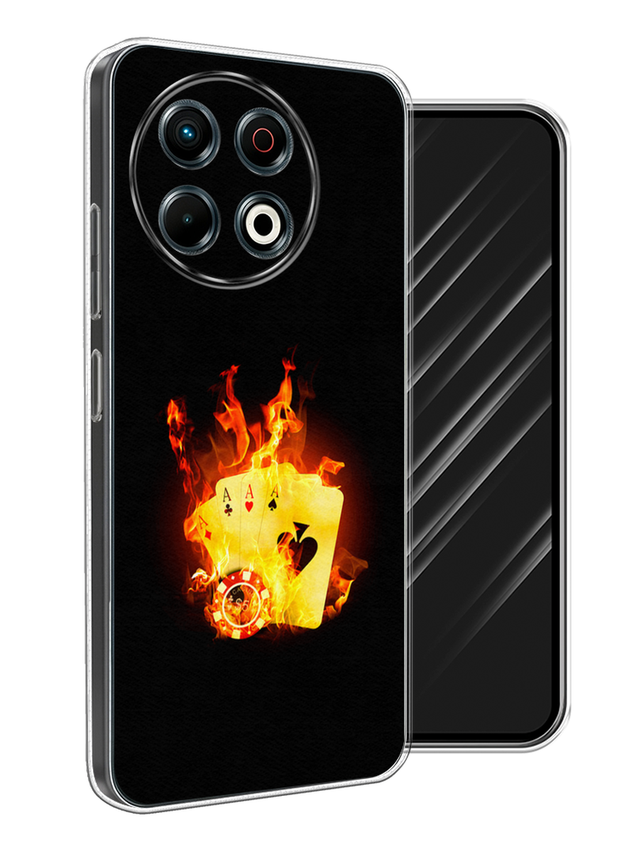 

Чехол Awog на Tecno Spark 30 Pro "Горящие карты", Черный;оранжевый, 309850-1