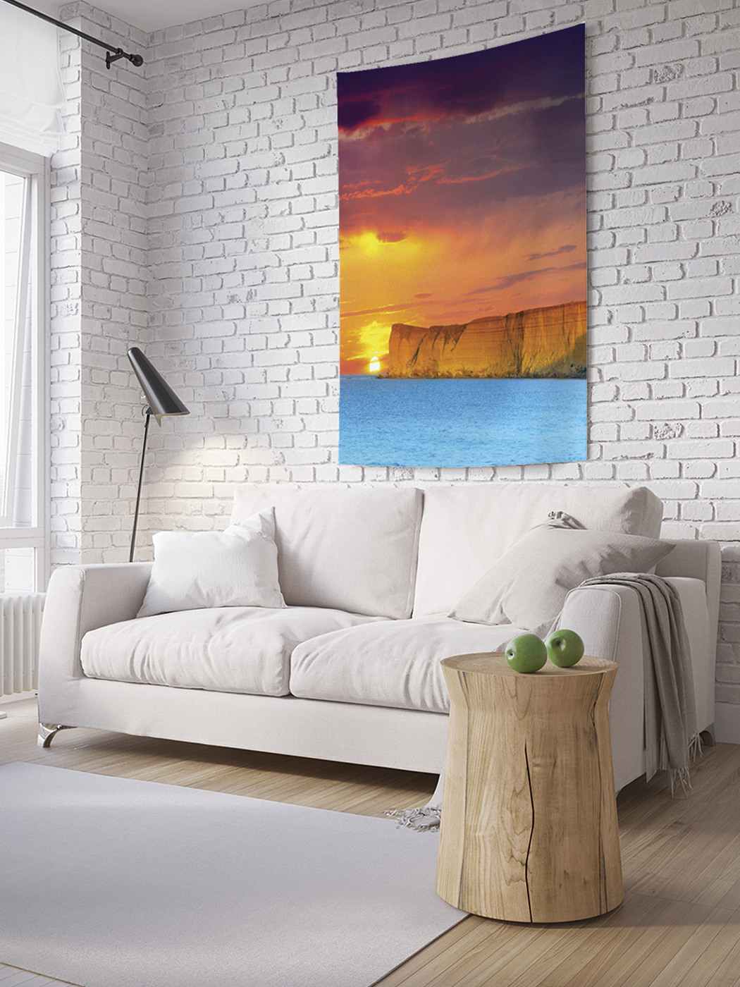 

Вертикальное фотопанно на стену JoyArty Солнце прячется за морские горы 100x150 см, Солнце прячется за морские горы