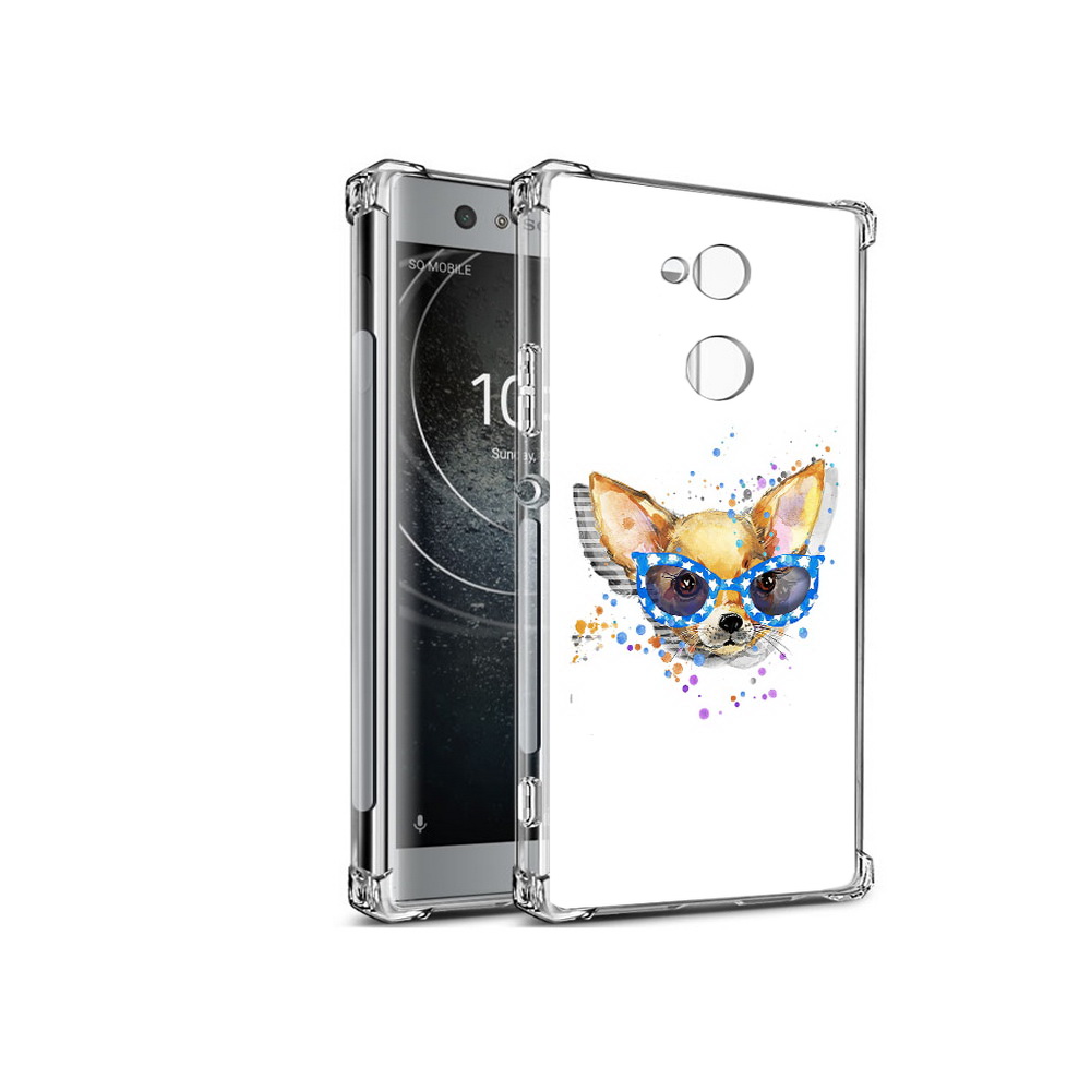 

Чехол MyPads Tocco для Sony Xperia XA2 чихуа-хуа в очках (PT99627.238.691), Прозрачный, Tocco
