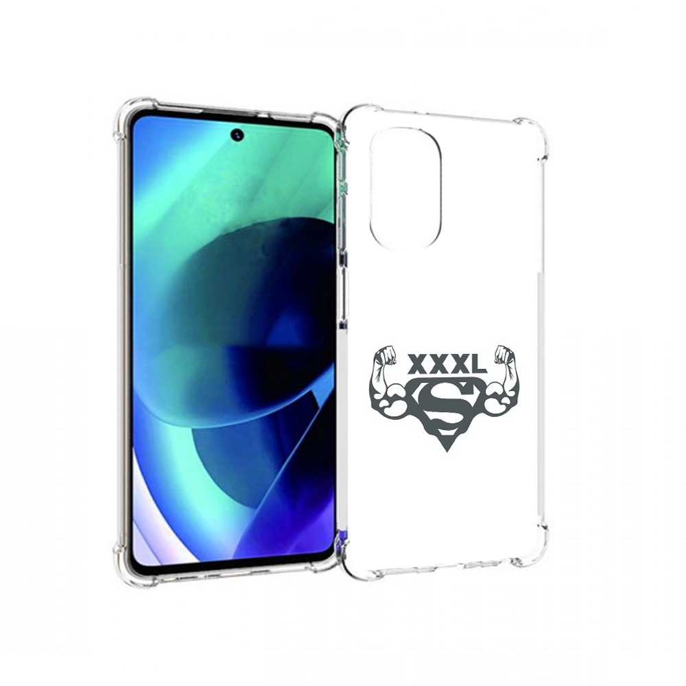 

Чехол MyPads Tocco для Motorola Moto G51 бодибилдинг супермен (PT227078.365.237), Прозрачный, Tocco