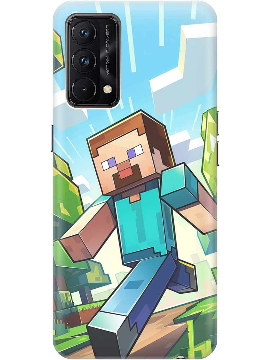 

Силиконовый чехол на Realme GT Master Edition с принтом "Майнкрафт", Прозрачный;голубой;зеленый, 740190271