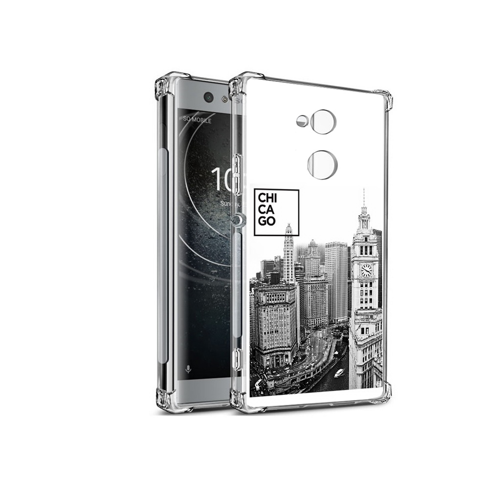 

Чехол MyPads Tocco для Sony Xperia XA2 черно белый чикаго (PT99627.238.689), Прозрачный, Tocco