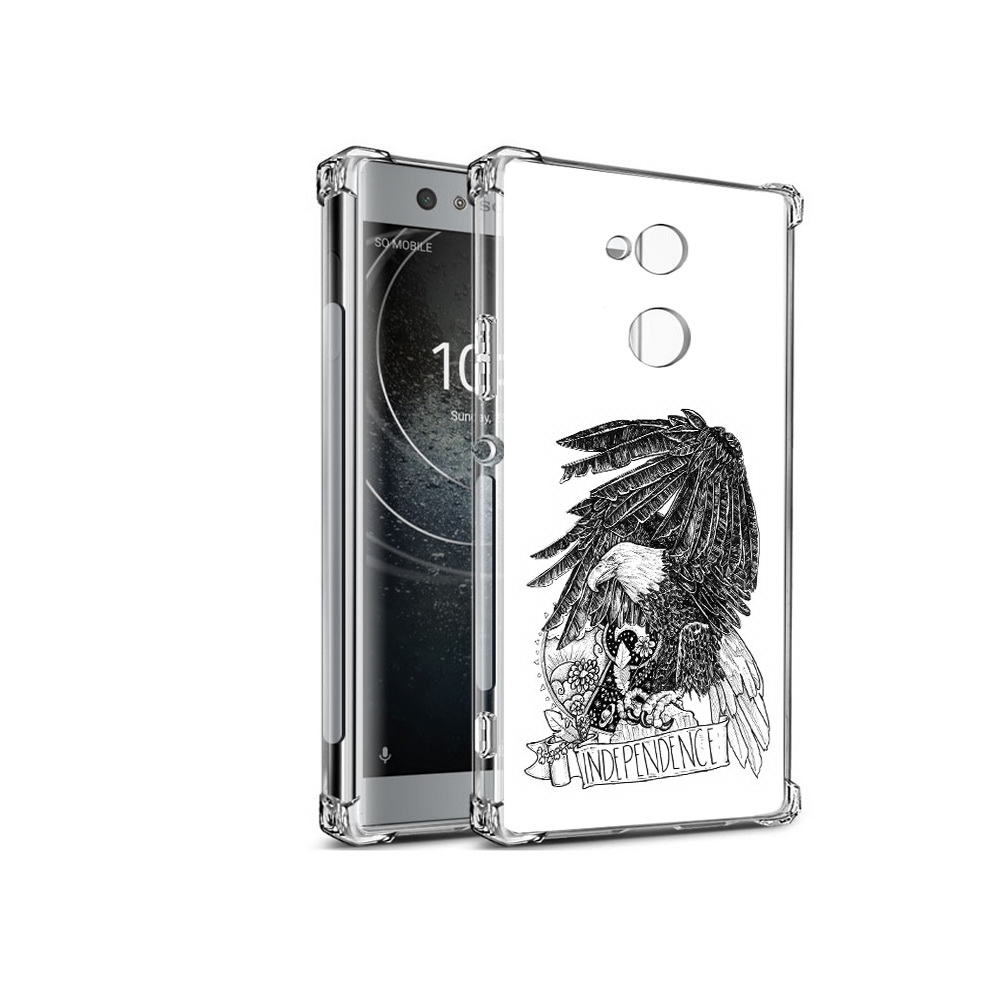 

Чехол MyPads Tocco для Sony Xperia XA2 черно белый сокол (PT99627.238.688), Прозрачный, Tocco